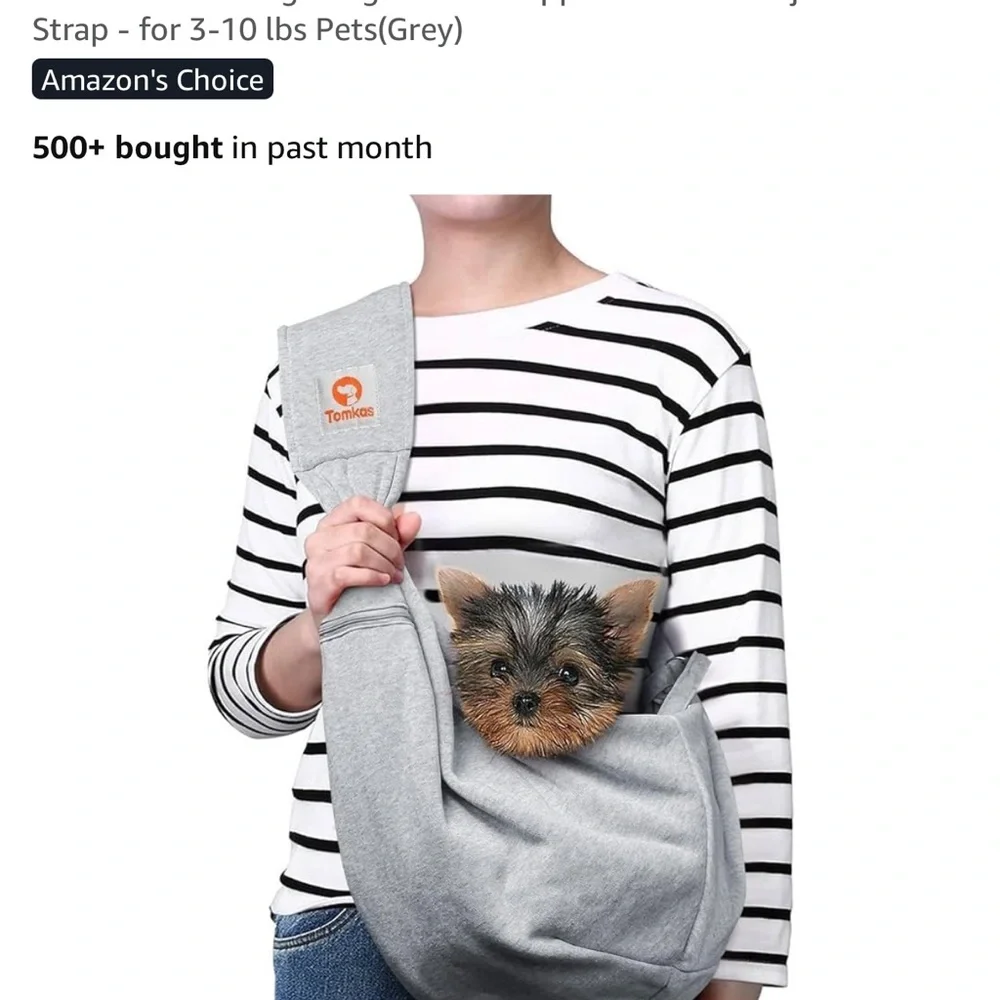 Gray Pet Sling Carrier